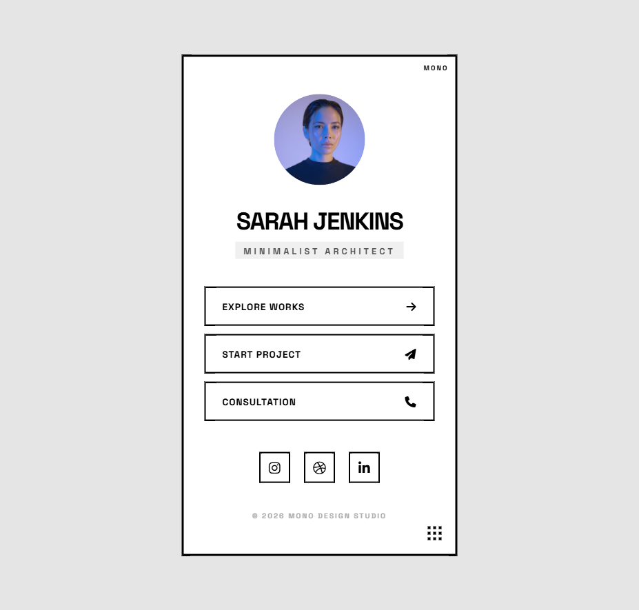 Mono Badge Card