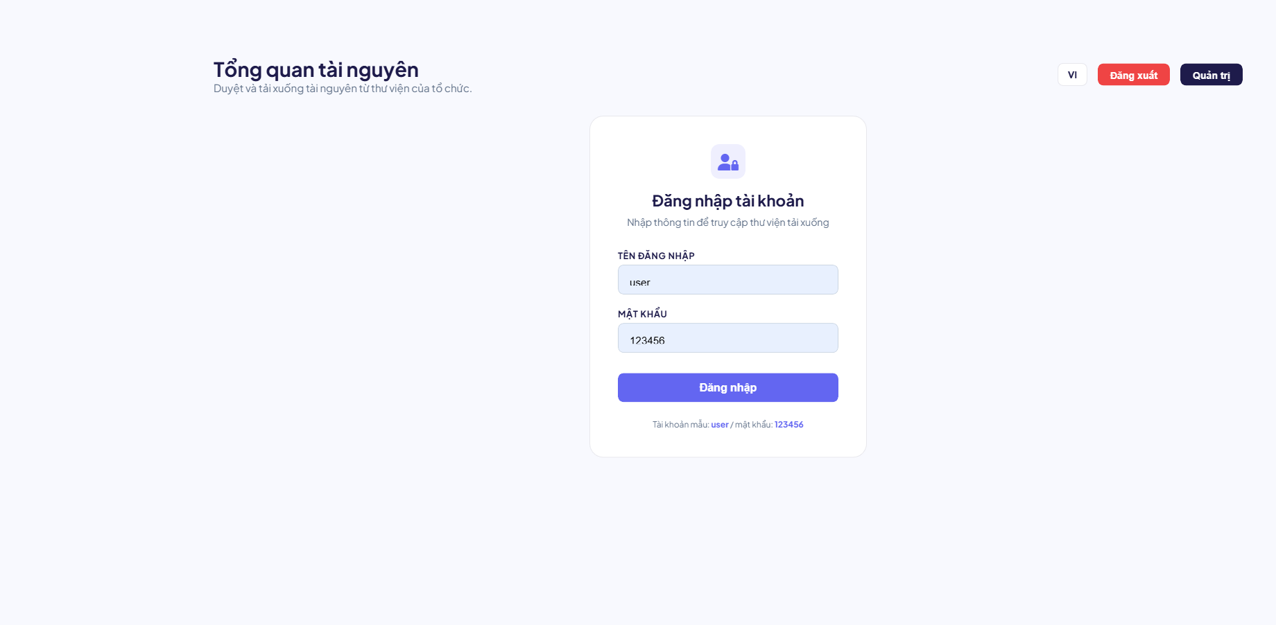 Asset download hub