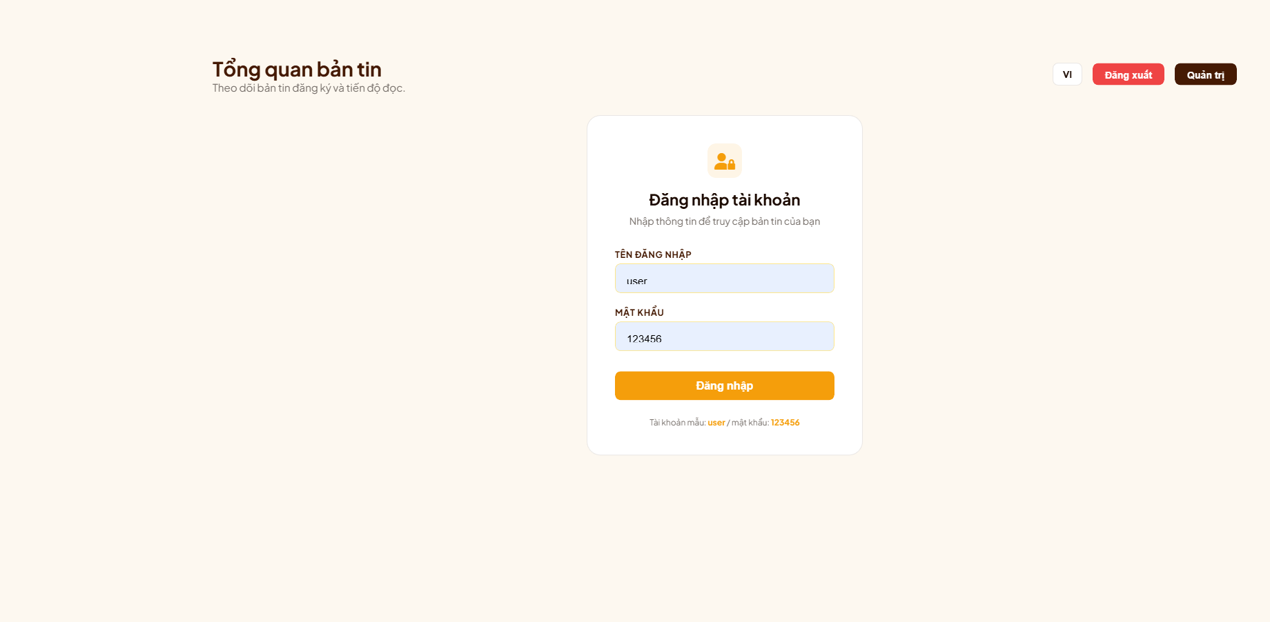 Newsletter subscription