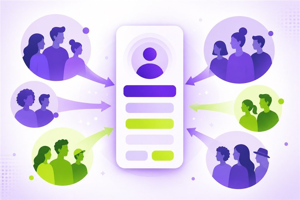 Biolink funnel stages from awareness through click, lead, and sale