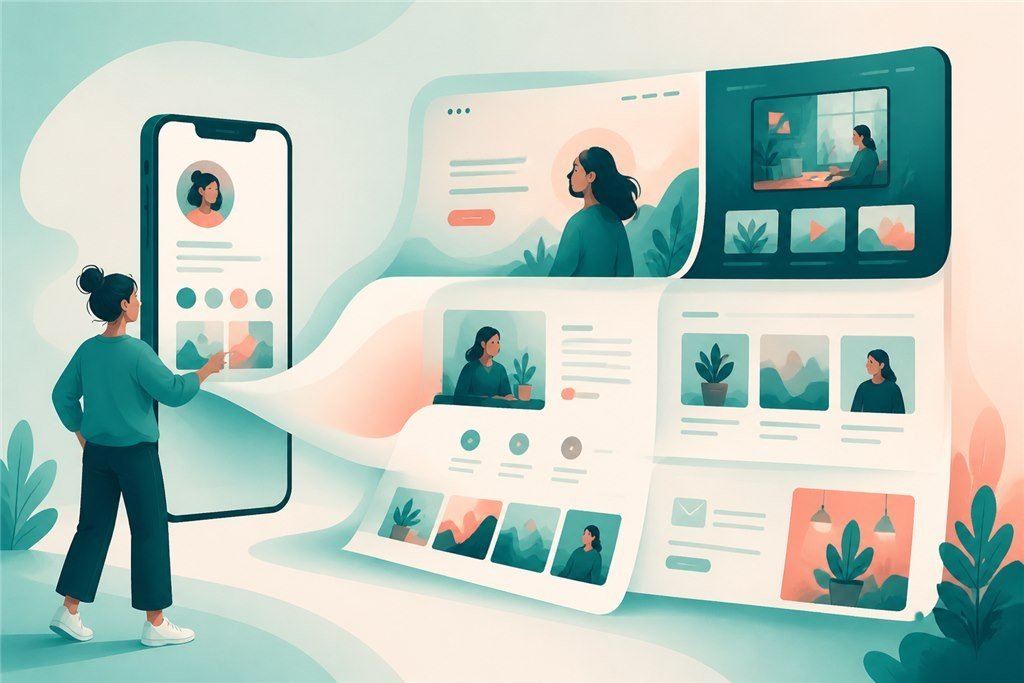 Funnel overview from social awareness to lead capture beyond a button list