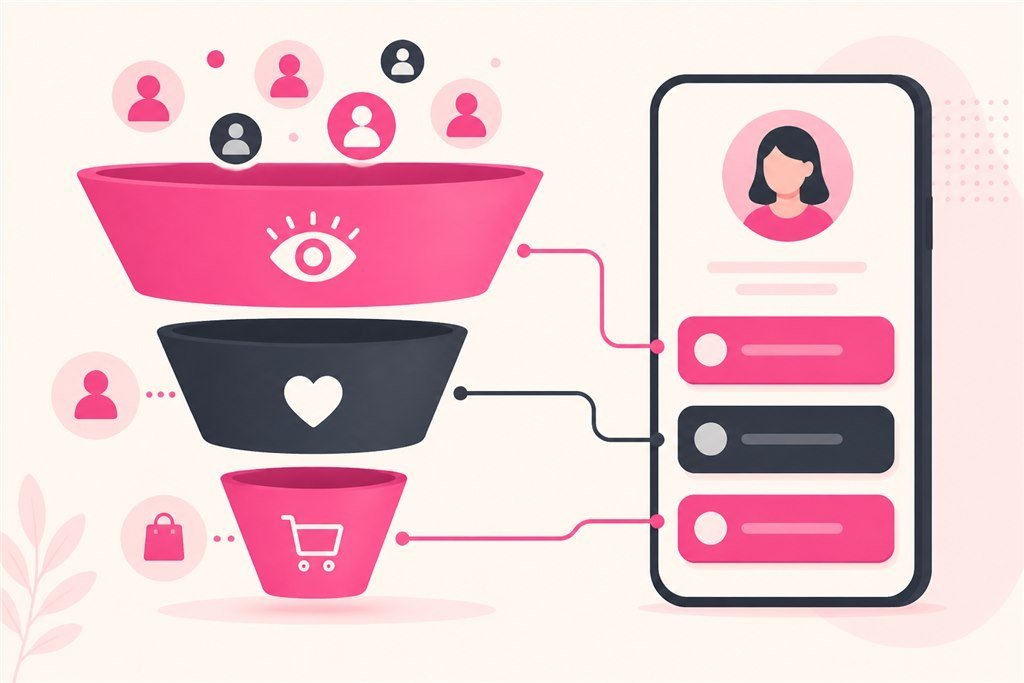 Several social channels flowing into one biolink for sales hub