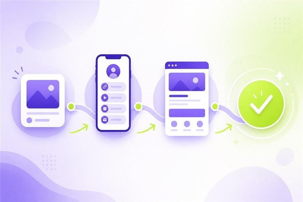 Weekly review rhythm supporting a biolink marketing strategy
