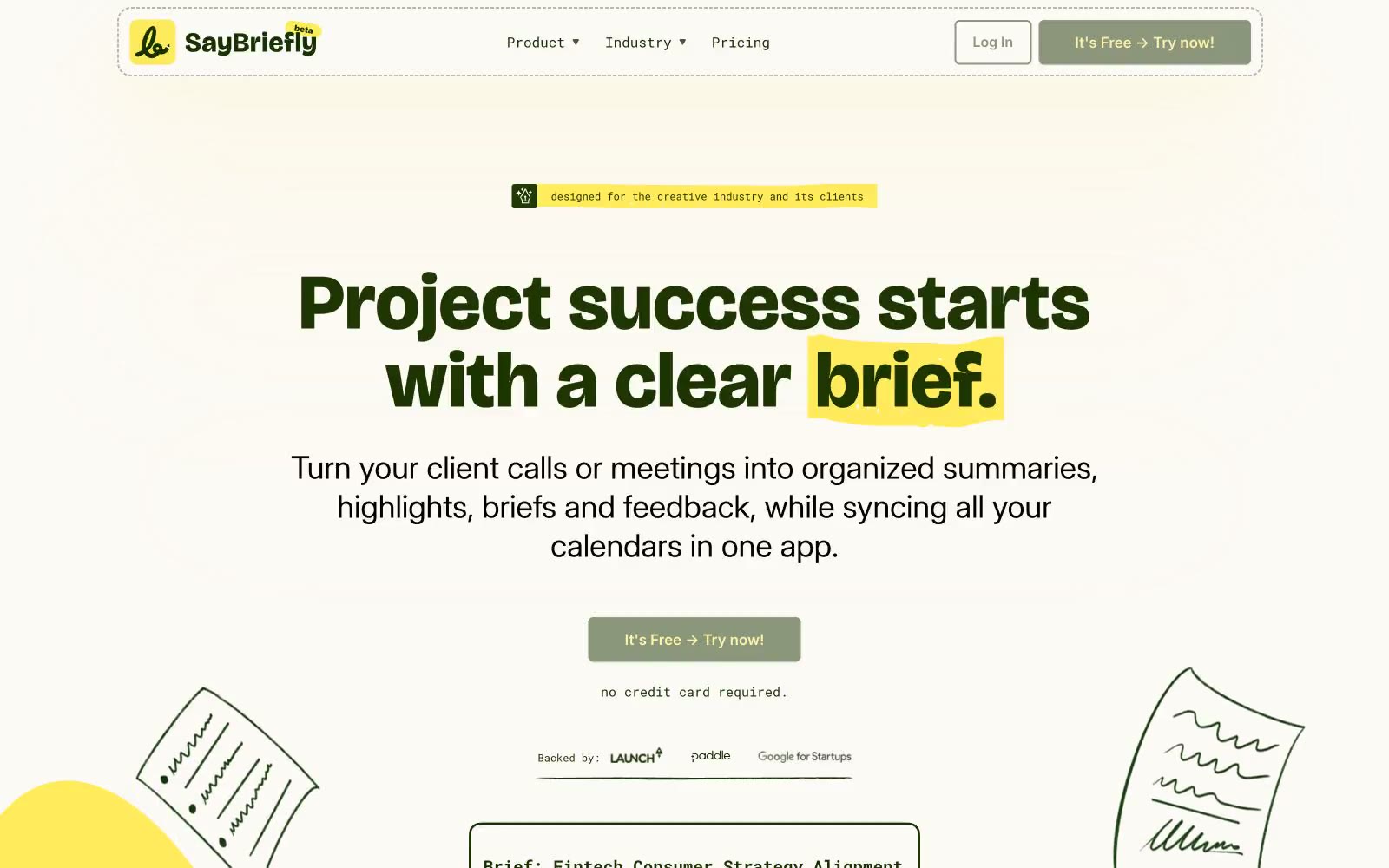 Say Briefly