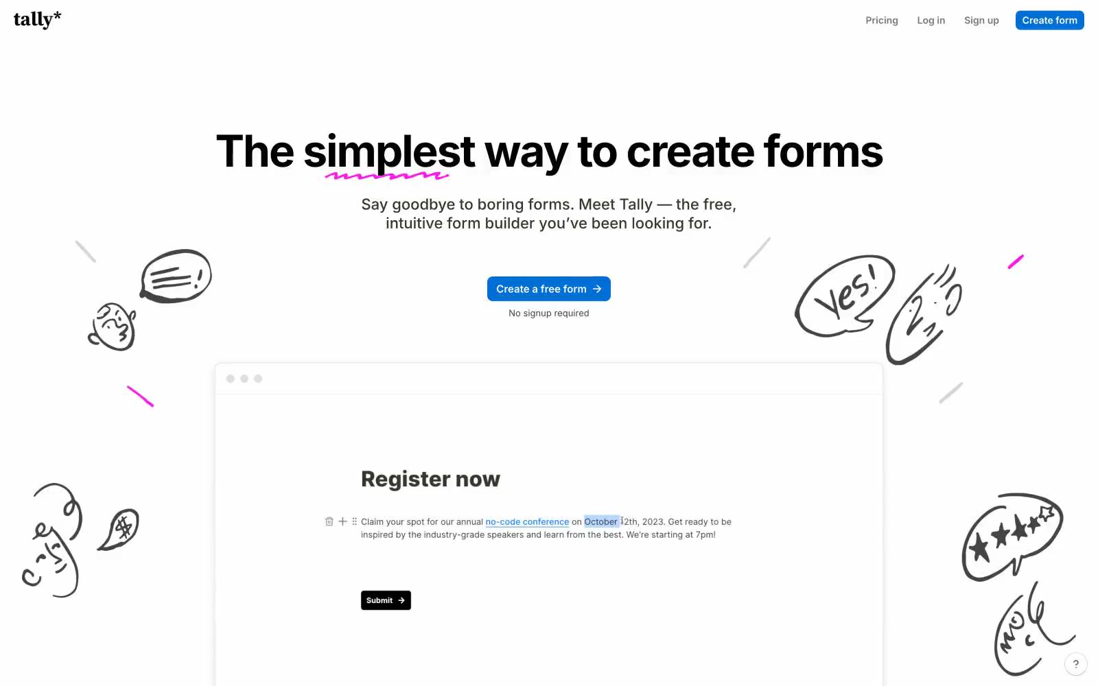 Tally Forms