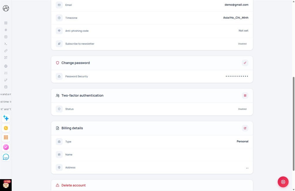 Account two-factor authentication controls